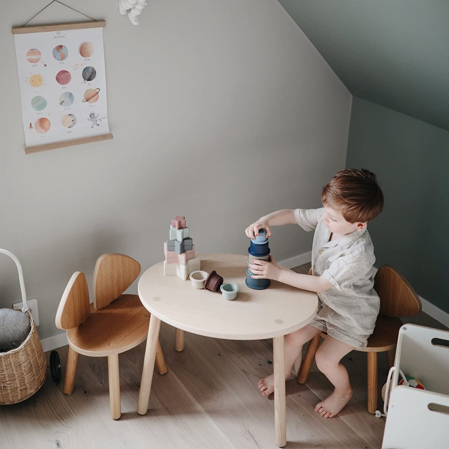 Stacking Cups Toy 8 Pcs | Made in Denmark (Forest)