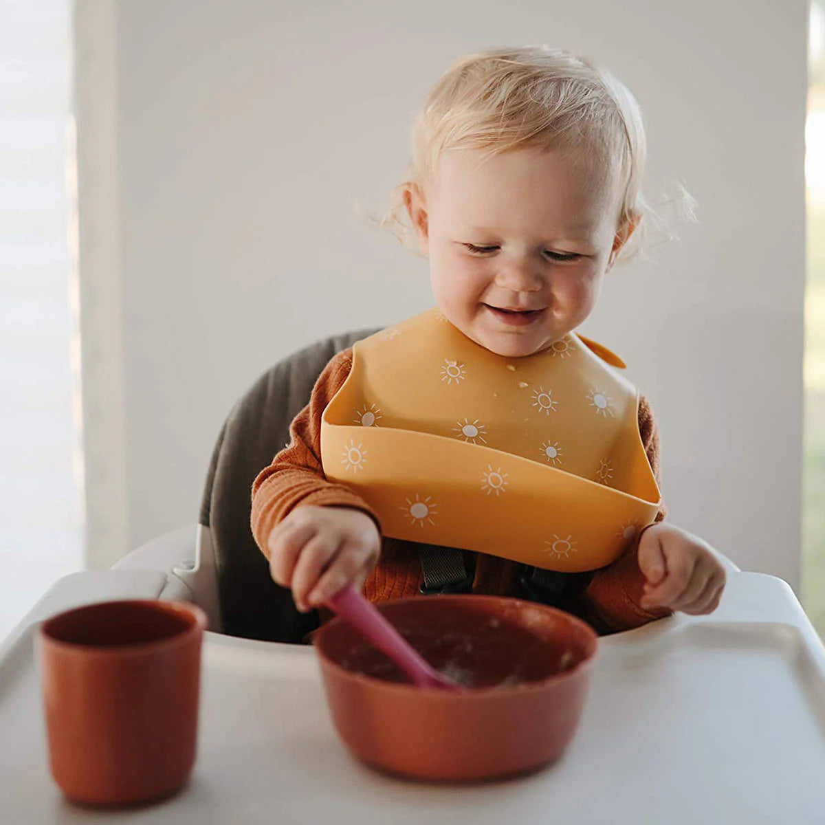 Silicon Baby Bib, Rainbow