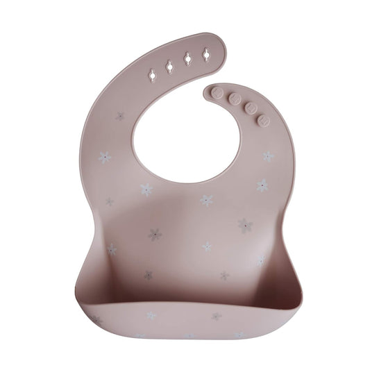 Silicone Baby Bib | Adjustable Fit Waterproof Bibs (Daisy)